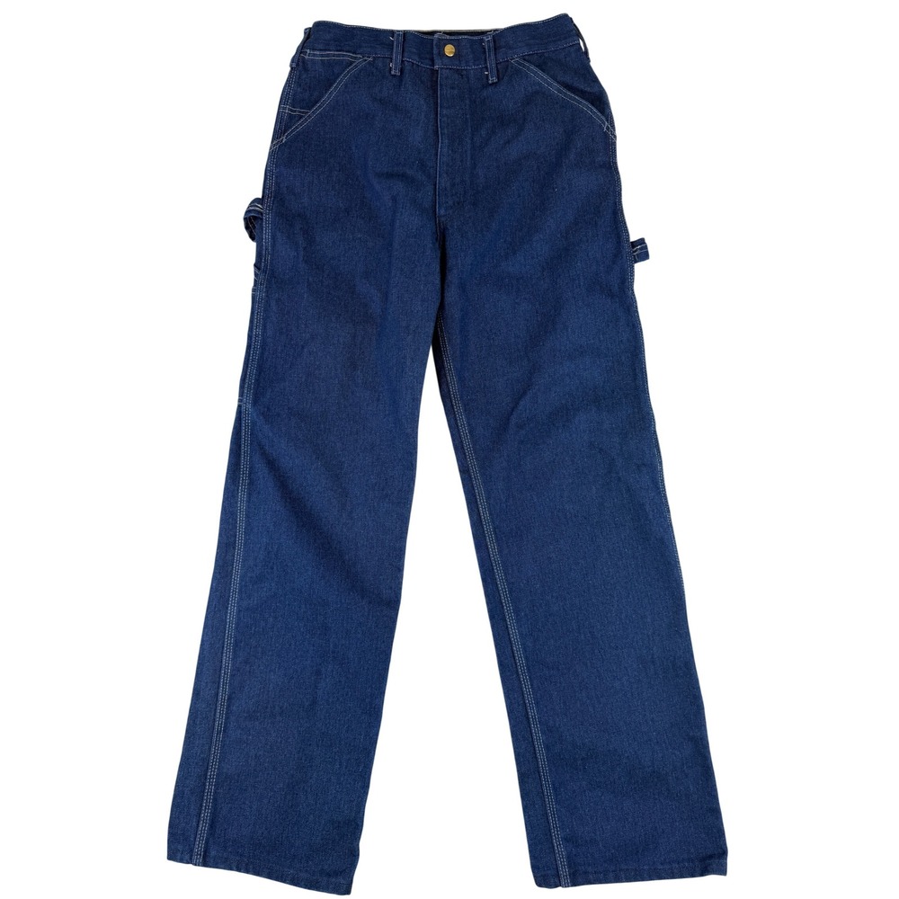 Vtg Toughskins Carpenter Blue Jeans Mens 32x32 (fits 30x31) Dark Wash Workwear